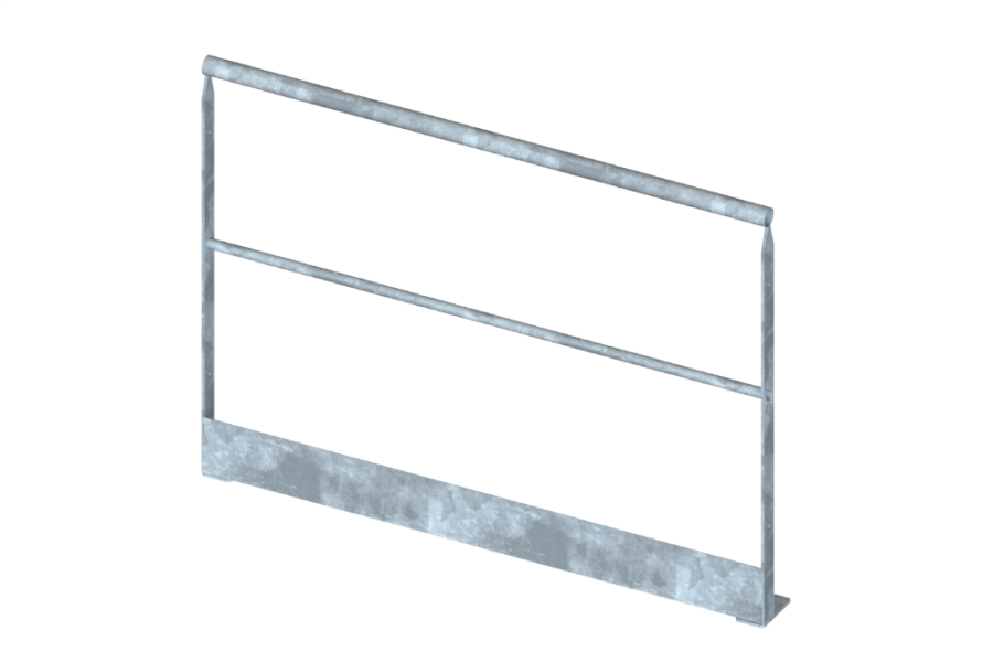 Système de protection antichute de 1470 mm avec résistance de 30 daN/ml et fixation horizontale, idéal pour espaces industriels.