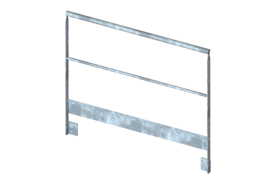 Système de protection antichute de 1470 mm avec résistance de 30 daN/ml, idéal pour environnements industriels.